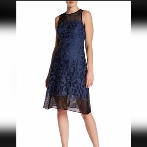 Julia Jordan Embroidered Applique Fit and Flare Dress Size 8